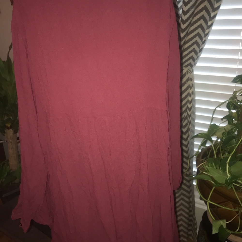 Maroon Dress Long Sleeve